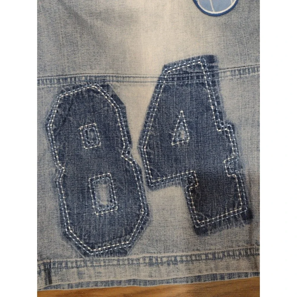 Vintage Mens Shorts Baggy Carpenter Jean 42 Shorts Blue Distressed Y2K Spellout